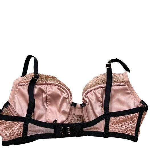 Victoria’s Secret Plunge Padded Pink and Black Push Up Bra Size 32C - Picture 7 of 14